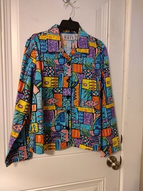 KEREN hart Multicolor Geometric Print Women's Jacket